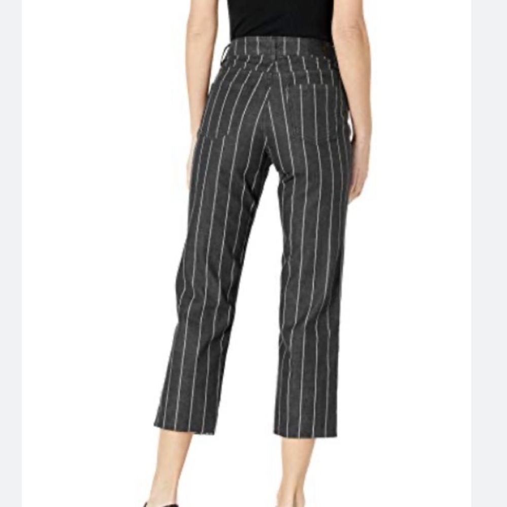 RVCA Holli Black High Rise Straight Leg Crop Denim Pant